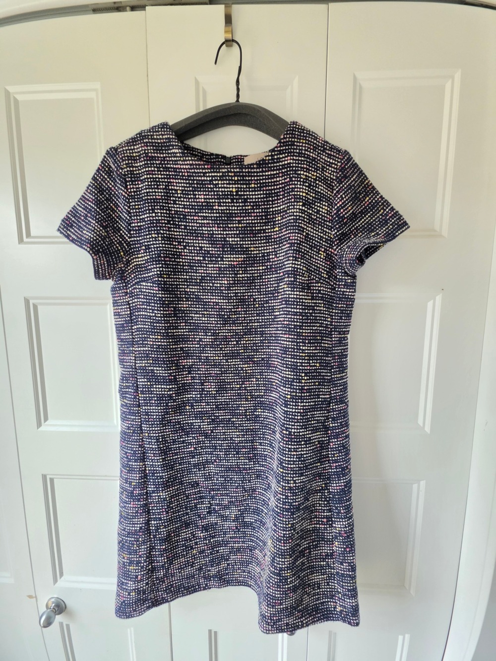 Loft Navy Multicolor Short Sleeve Dress Size 4